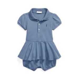 Ralph Lauren Stretch Mesh Peplum Polo Shortall